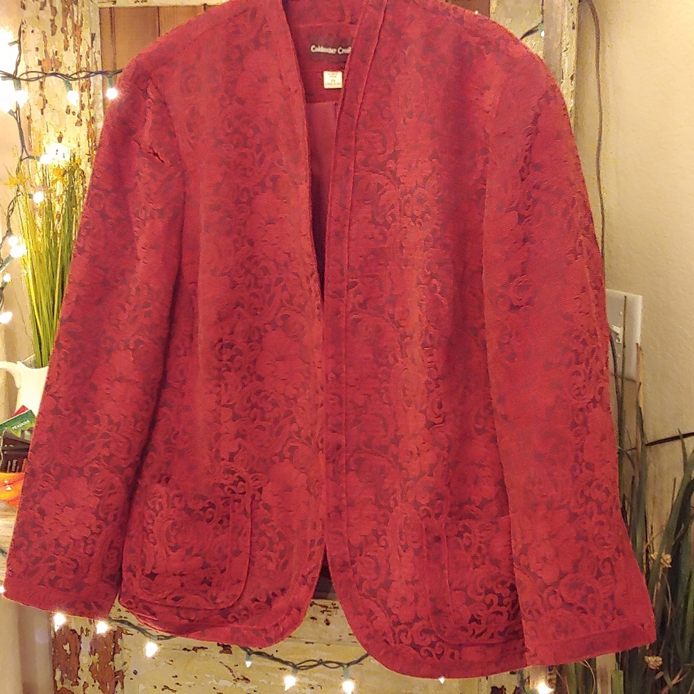 Beautiful lined tapestry open front jacket ❤